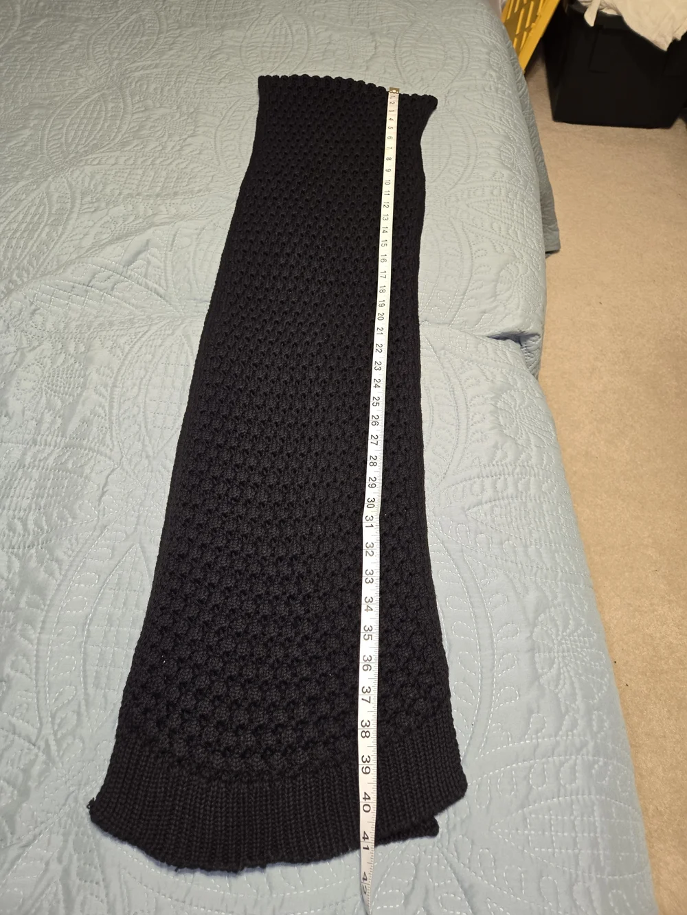 Dillards Black Crochet/Knit Scarf